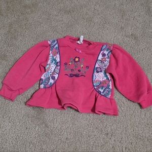 Vintage 90s Floral Pink Kids Top 18 Month